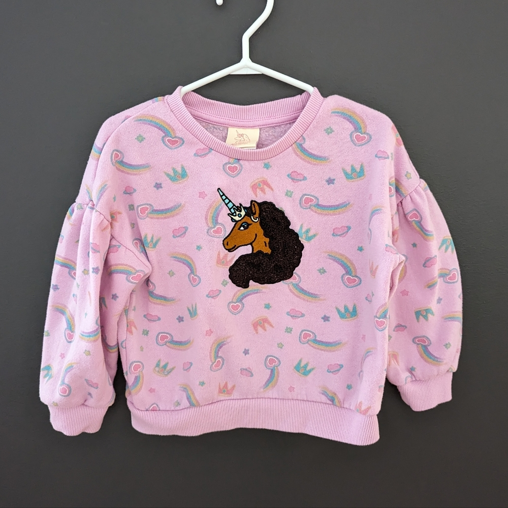 Afro Unicorn pullover crewneck sweater